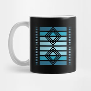 “Dimensional Squares” - V.3 Blue - (Geometric Art) (Dimensions) - Doc Labs Mug